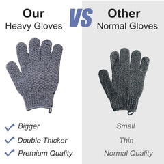 Guantes exfoliantes Yiclick de cerdas gruesas, exfoliación eficaz de piel seca