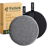 Yiclick exfoliating body scrubber 2-pack with dual textures for cleansing