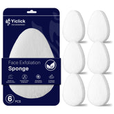 Yiclick exfoliating facial sponge with waterdrop design for precise cleansing