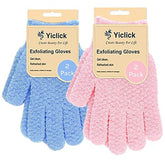 Guantes exfoliantes Yiclick para uso diario, limpieza profunda y piel más suave.