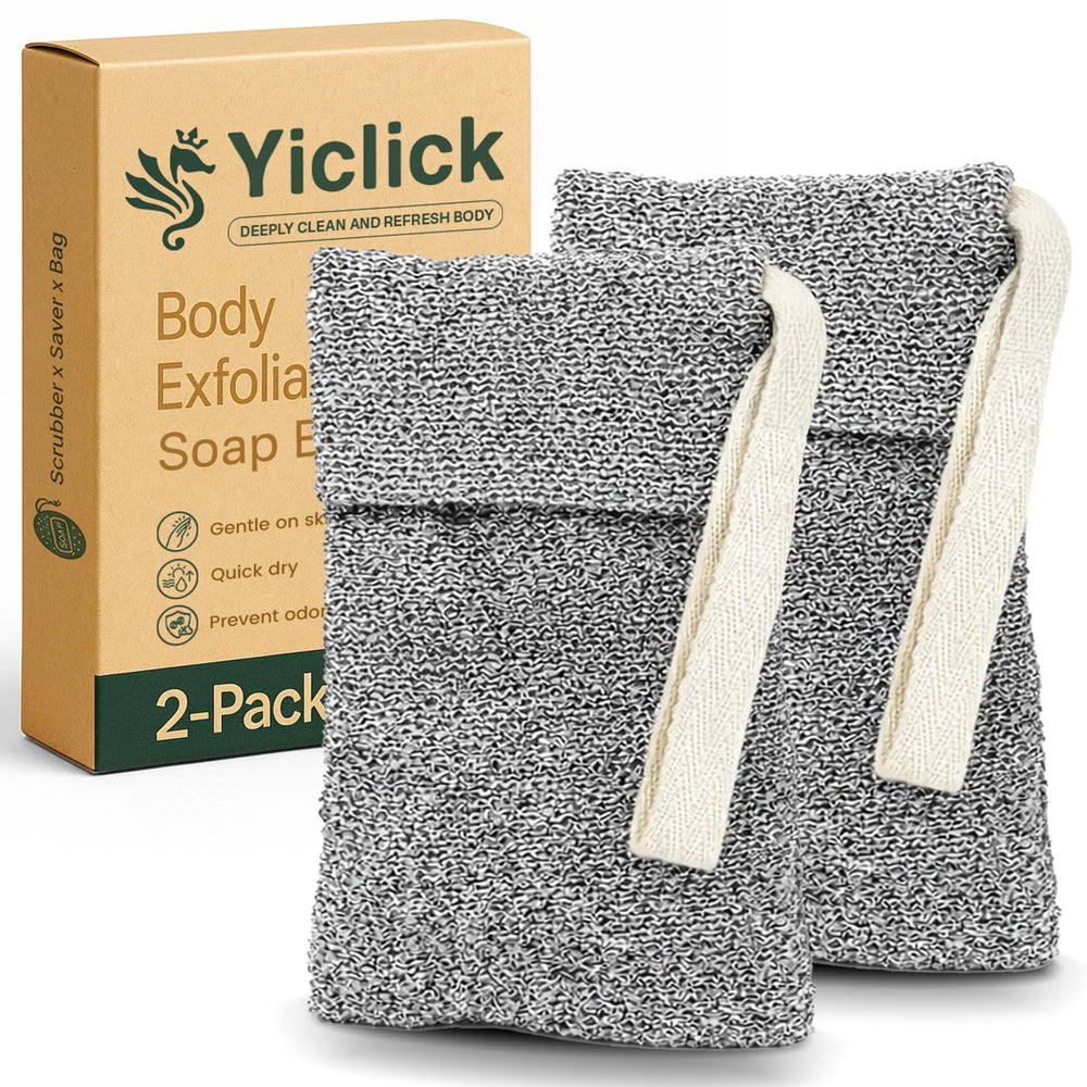 Yiclick soap bag with exfoliating mesh for smoother skin