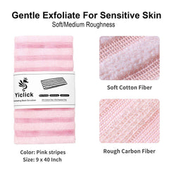 Toalla exfoliante Yiclick se seca al aire rápidamente para mayor comodidad.