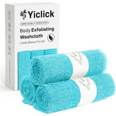 Yiclick toalla exfoliante de nylon con textura rugosa para exfoliar suavemente