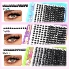 YIDUO dramatic lash clusters close-up on bold eye-opening lashes