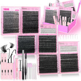YIDUO 6 styles lash clusters kit box for at home artistry and versatile looks