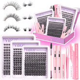 YIDUO Lashes Clusters Kit front view for at-home DIY lash application