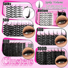 YIDUO spikes and bottom lashes for dramatic fringe options.