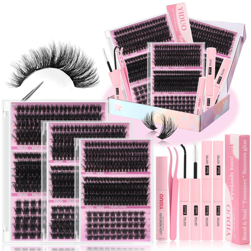 YIDUO Volume Lashes Clusters Kit box for at-home DIY lash styling
