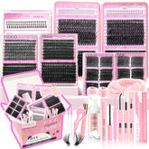 YIDUO Lashes Clusters Kit box display shows bulk lashes for versatile styles.
