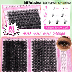 YIDUO lash tweezers for precise cluster placement.