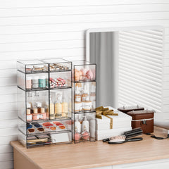 Yieach bathroom organizer drawer keeps medicines tidy and within reach.