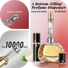 YIERSO genuine leather shell adds style while protecting your fragrance during travel.