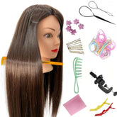 Yiifiulyn cosmetology mannequin head for braiding practice and salon training.