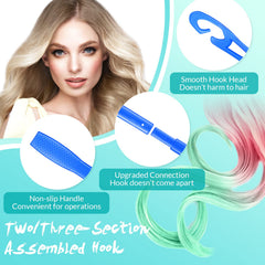 Yilloog blue 22-inch heatless curl hook suited for long hair