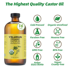 YILUXUN castor oil patches close-up show easy self-adhesive use for targeted areas.