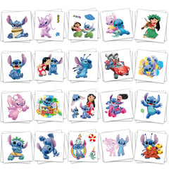 YINFENGKANHAI cartoon stitch designs 40-sheets tattoo set for birthday parties, ideal as fun party favors.