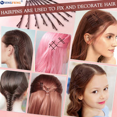 YINGFENG 100 brown-bobby-pins for women offering reliable daily styling