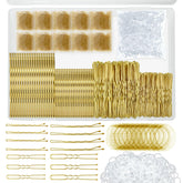 YINGFENG blonde bobby pins kit front view for secure, discreet hold.