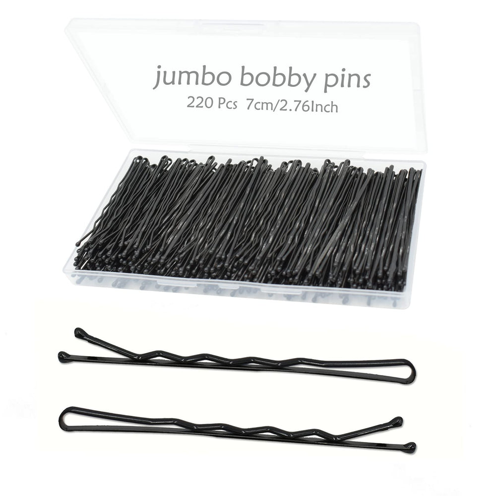YINGFENG horquillas grandes negro, 2.76 pulgadas, ofrece sujeción duradera para pelo grueso.