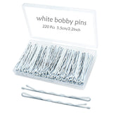 Pinzas blancas YINGFENG de 2,2 pulgadas para cabello claro, ajuste seguro sin resbalones.
