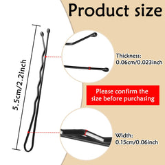 Pinzas Yingfeng de cabello de 2-2 pulgadas en negro, aptas para todo tipo de cabello.