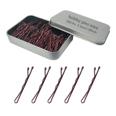 Pinzas YINGFENG mini rizadas marrón con caja para organizar peinados