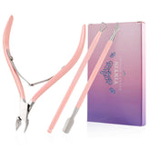 YINYIN pink cuticle trimmer with pusher for precise grooming