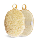 YIQINGJIE esponja de lufa natural 2 piezas para exfoliar suavemente durante la ducha.