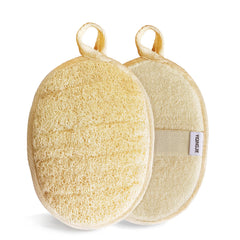 YIQINGJIE esponja de lufa natural 2 piezas para exfoliar suavemente durante la ducha.