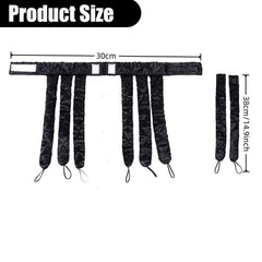 YiQiYi headband with 6 fixed and 2 removable straps fits various densities
