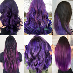 YISIKUNNUO bright color clip-in extensions for cosplay and everyday looks