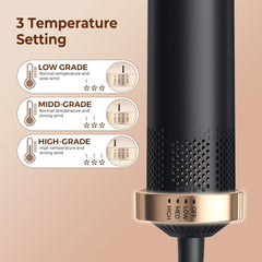 Yitrust hot air curling wand in action for voluminous curls