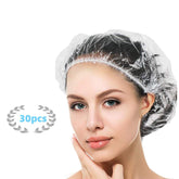 Gorro de ducha desechable YIZIJIZI, capucha grande transparente, ideal para spa, hotel o hogar.