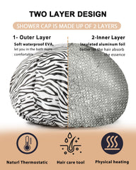 YIZIJIZI heat cap with adjustable elastic band fits all hair types securely