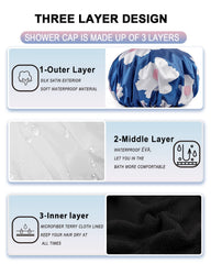 YIZIJIZI twelve-point-six-inch diameter large cap fits long or voluminous hair
