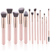 YJ-Anyue pink makeup brush set foundation brush for smooth, even coverage