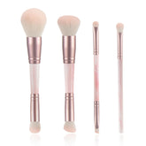 YJ-Anyue pink dual-ended foundation brush for flawless coverage and blending