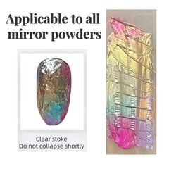 YJMyujimi mirror chrome powder on nail with smooth coverage