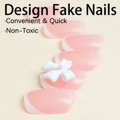 Unas YKZFUI nude rosado, diseño suave para uñas cortas.