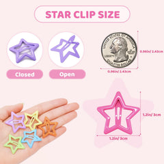 Clip de estrella de 3 cm de YLMUSU, ideal para flequillo o mechones.