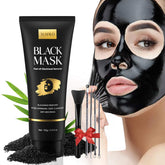 YLNALO kit mascarilla negra con aplicador para poros más limpios.
