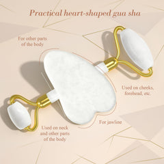 YLTNEUQER Jade roller dual-ended for facial massage and puffiness support