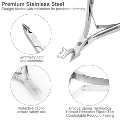 YLYL two-piece cuticle cutter set in packaging for professional use.