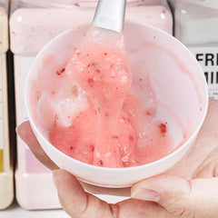 YMEYFAN jelly mask powder being mixed in a bowl for use.