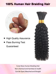 YNiSew two-bulk no-weft curly hair ideal for custom braids and knotless looks.