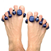 Yoga Toes Gems for Men metallic blue packaging showing toe spacers for post-workout comfort