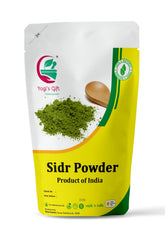 Yogi’s Gift Sidr polvo de hojas en envase, fácil uso para lavado suave.