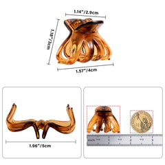 YOHAMA octopus clip in glossy brown adds subtle shine while staying in place.