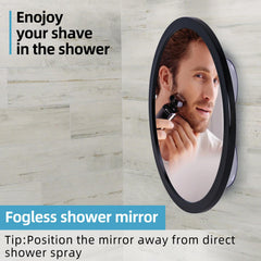 Anti-fog coating keeps visibility in steam for precise grooming.
