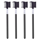 Yoizyfree 4pc eyebrow brush and lash comb package for on-the-go grooming.